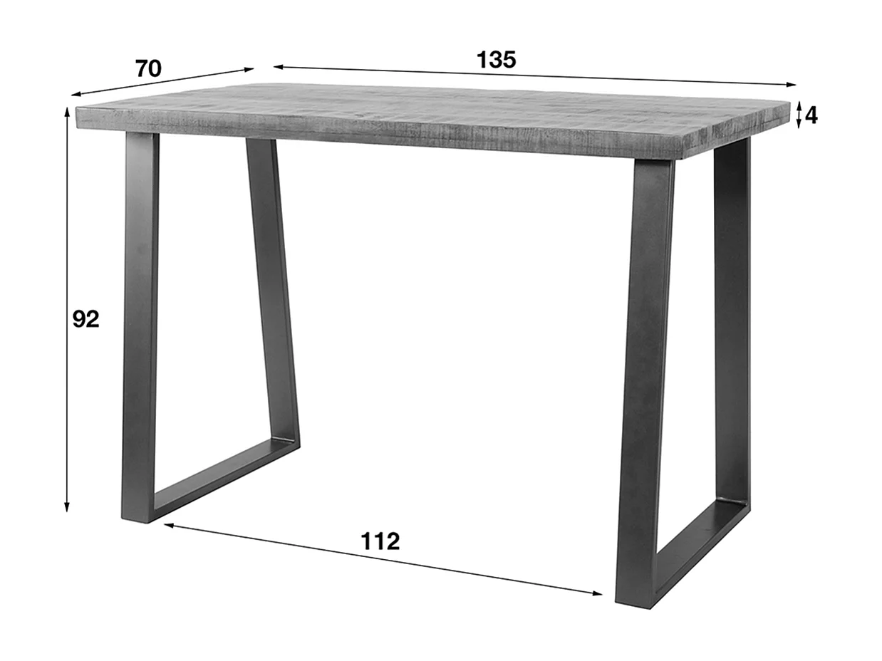 Tavolo da bar - Legno Legno - 70 x 135 cm - FINA