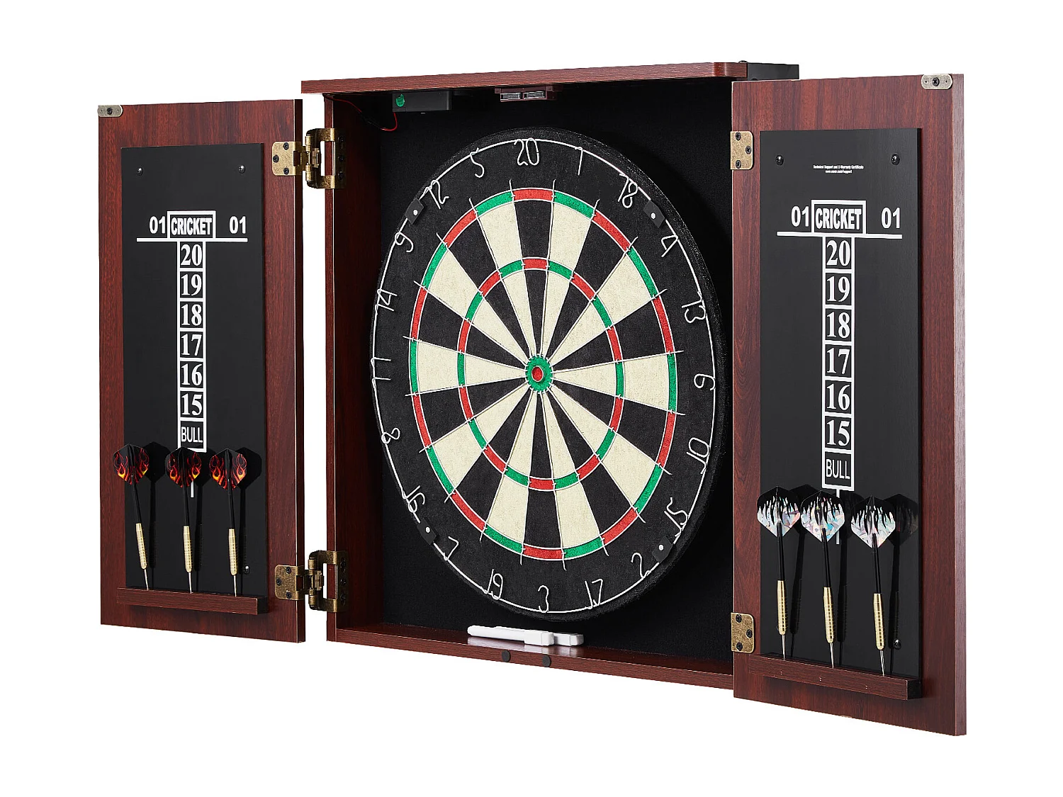 Ensemble Cible de Fléchettes SucceBuy, Taille Officielle, Fléchettes à Pointe en Acier, avec Accessoires