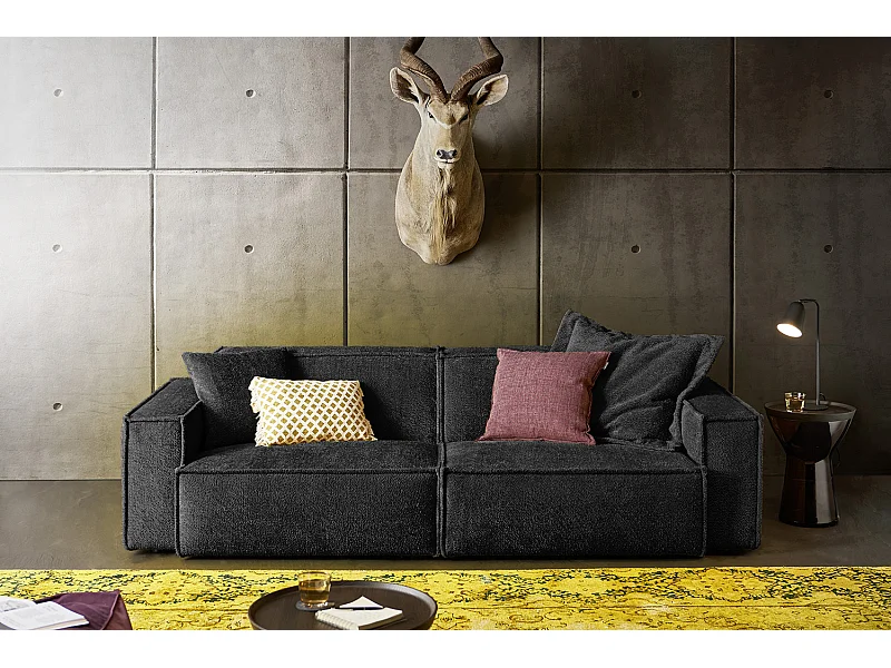 Sofá - Negro tela tejida - SAMU
