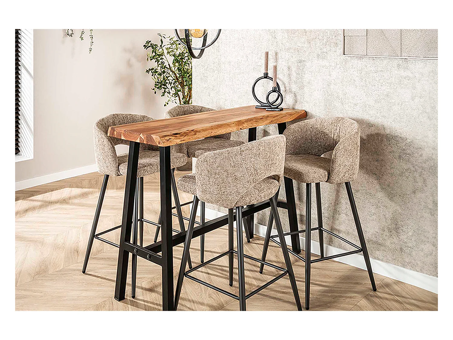 Table de bar - Bois Bois - 125 x 46 cm - DARAT