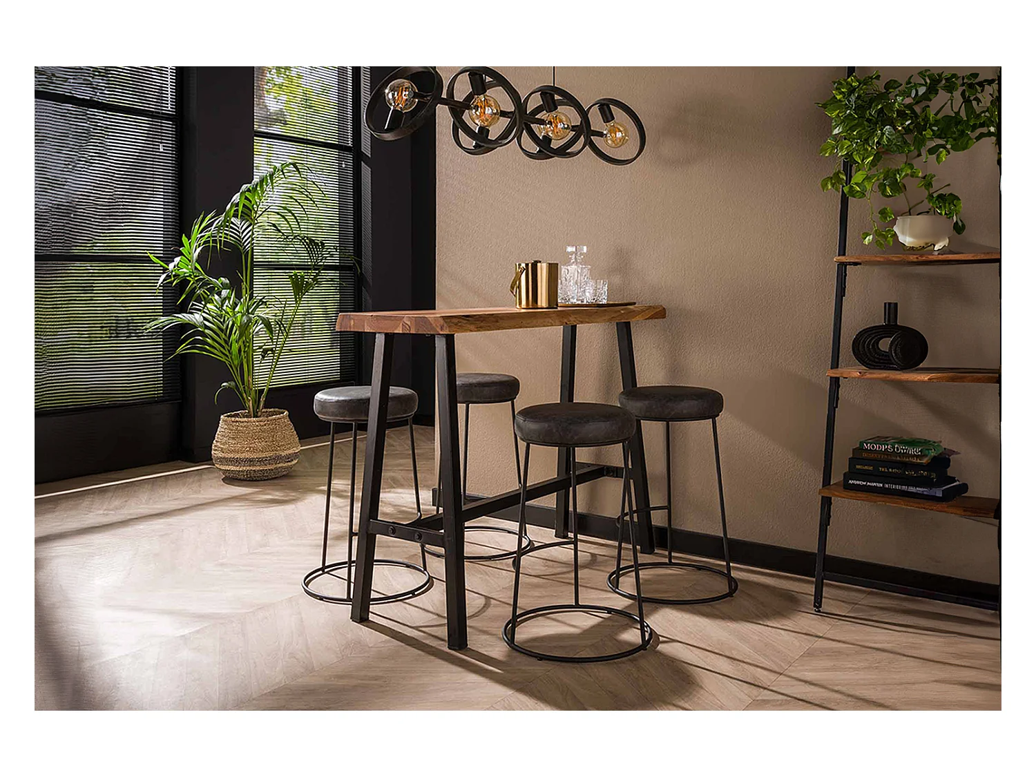 Table de bar - Bois Bois - 125 x 46 cm - DARAT