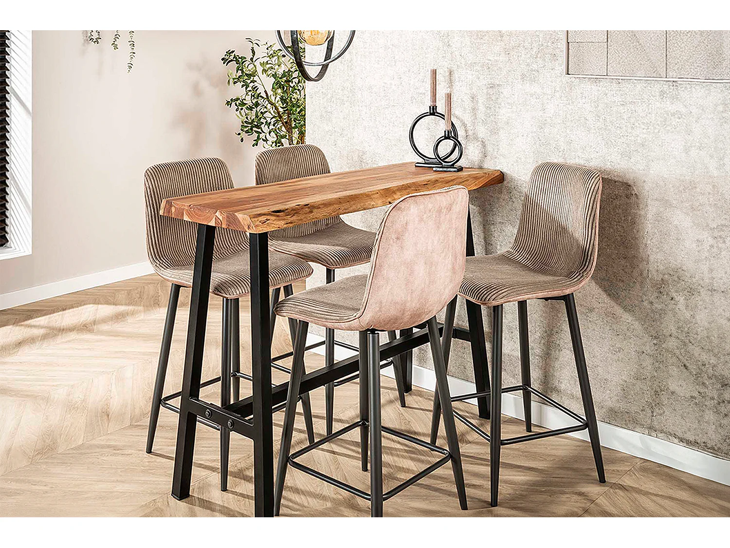 Bartisch - Holz Holz - 125 x 46 cm - DARAT