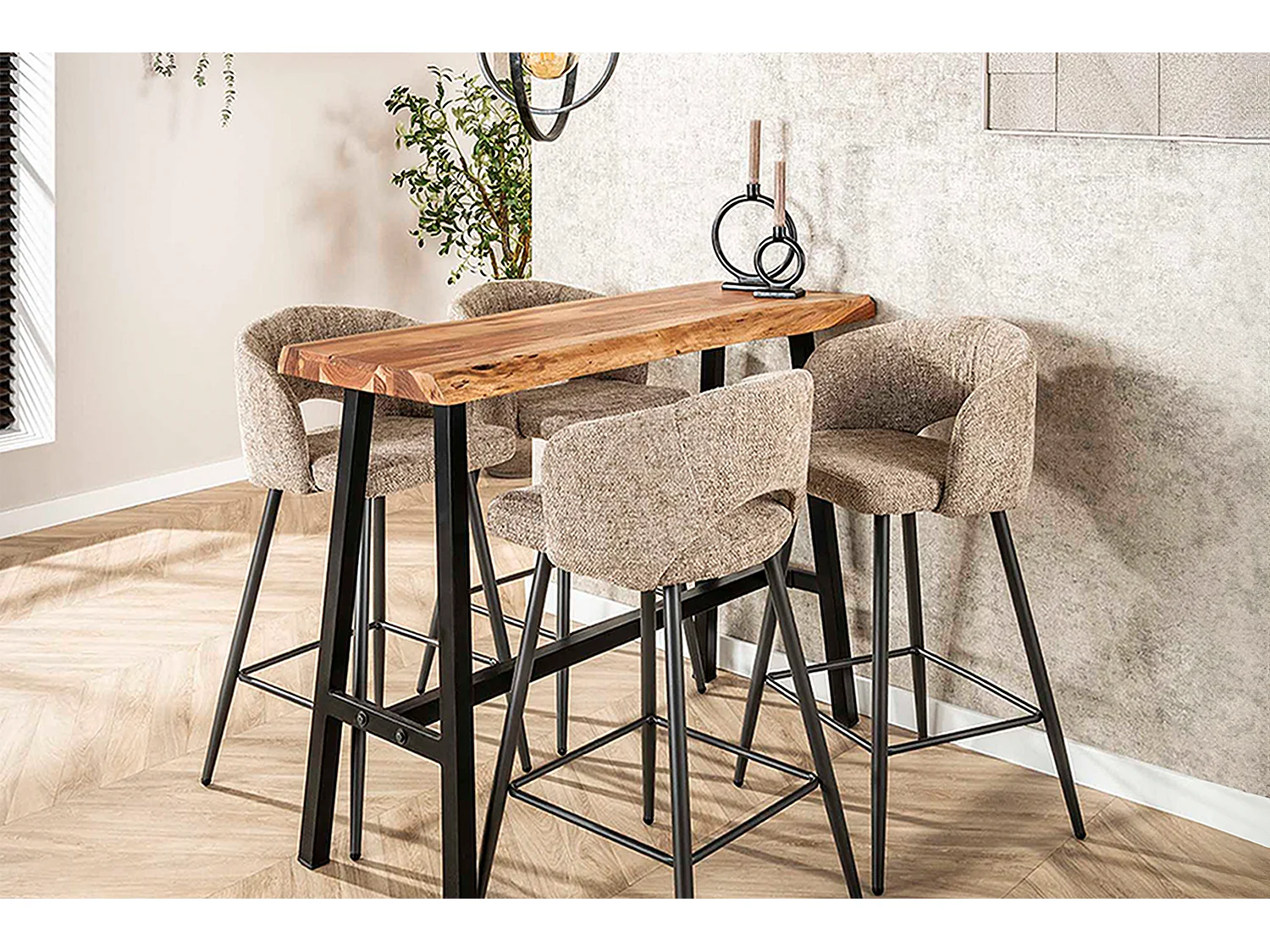 Bartisch - Holz Holz - 125 x 46 cm - DARAT