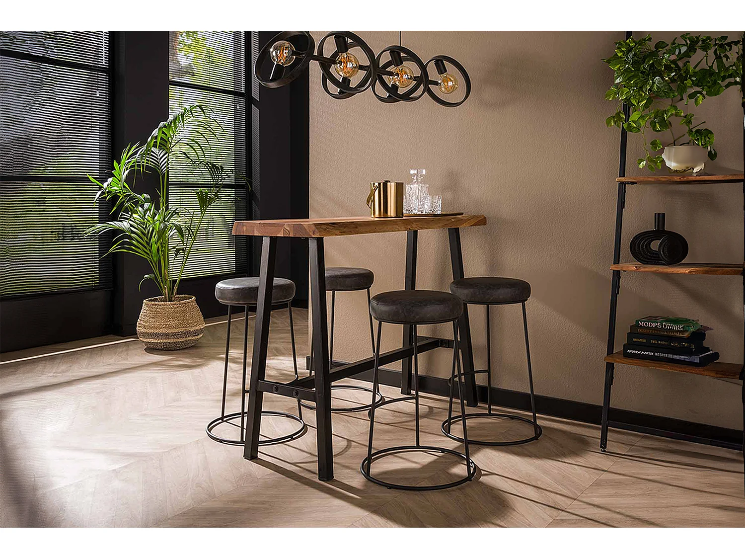 Bartisch - Holz Holz - 125 x 46 cm - DARAT