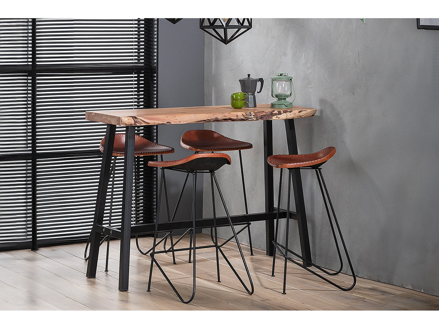 Bartisch - Holz Holz - 125 x 46 cm - DARAT