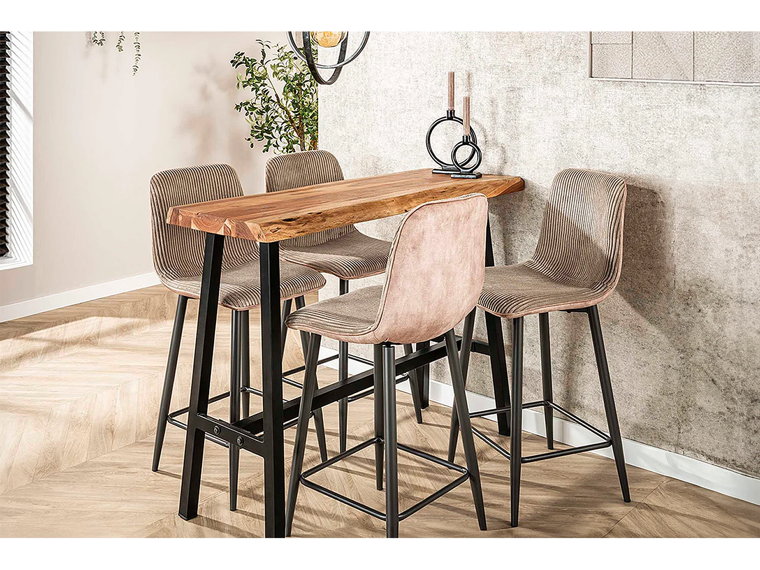 Bartafel - Hout Hout - 125 x 46 cm - DARAT