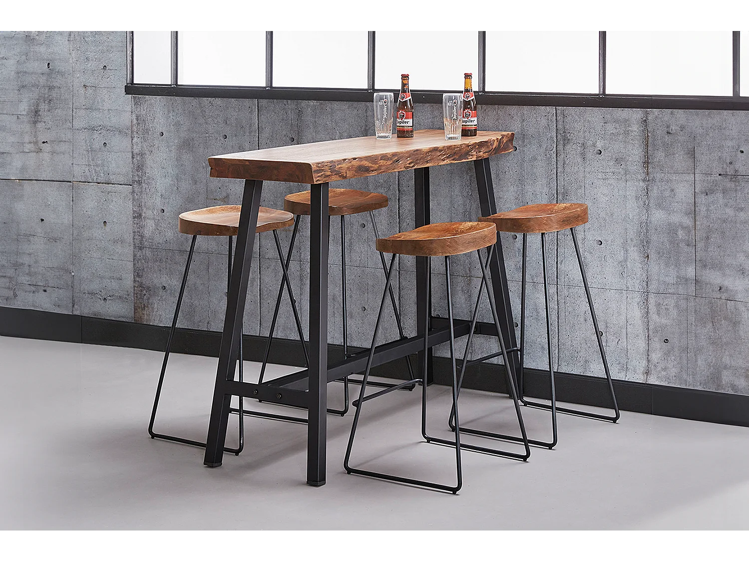 Bartafel - Hout Hout - 125 x 46 cm - DARAT