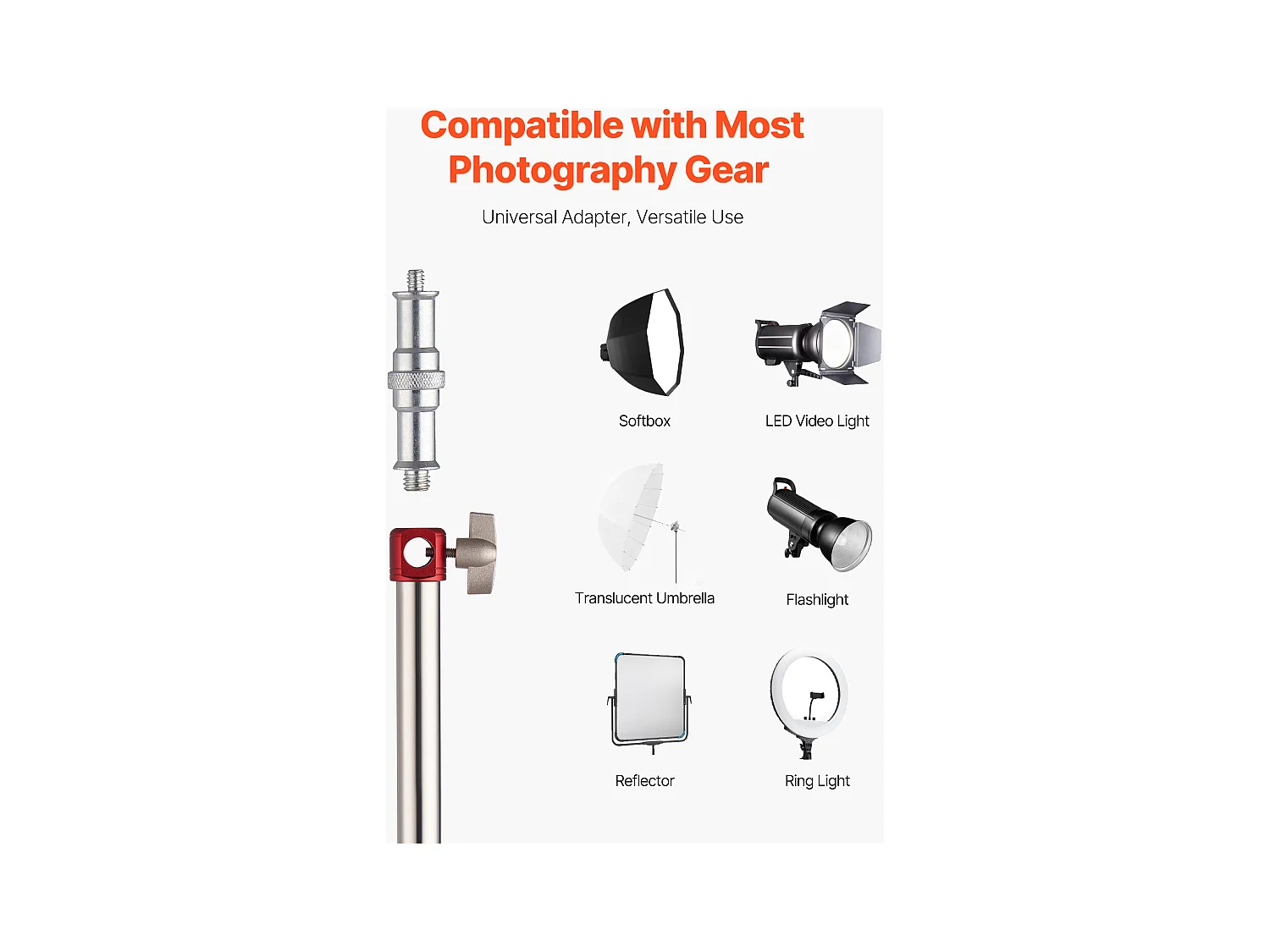 Support d'Éclairage Robuste SucceBuy avec Roulettes, Trépied de 320 cm