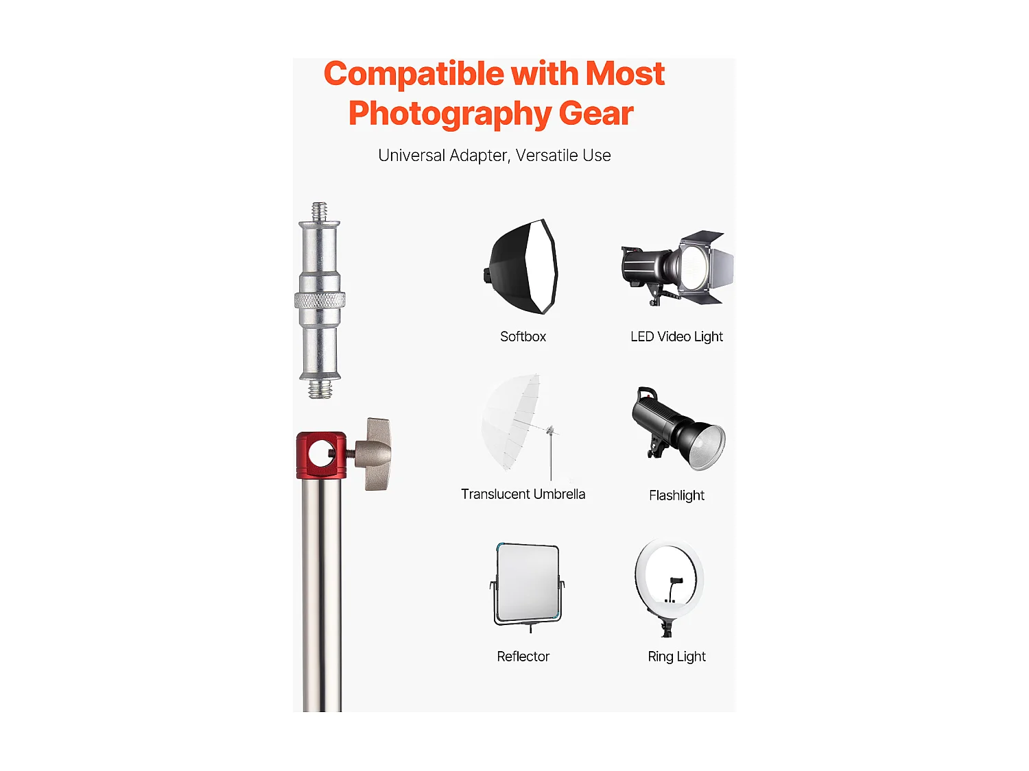 Support d'Éclairage Robuste SucceBuy avec Roulettes, Trépied de 320 cm