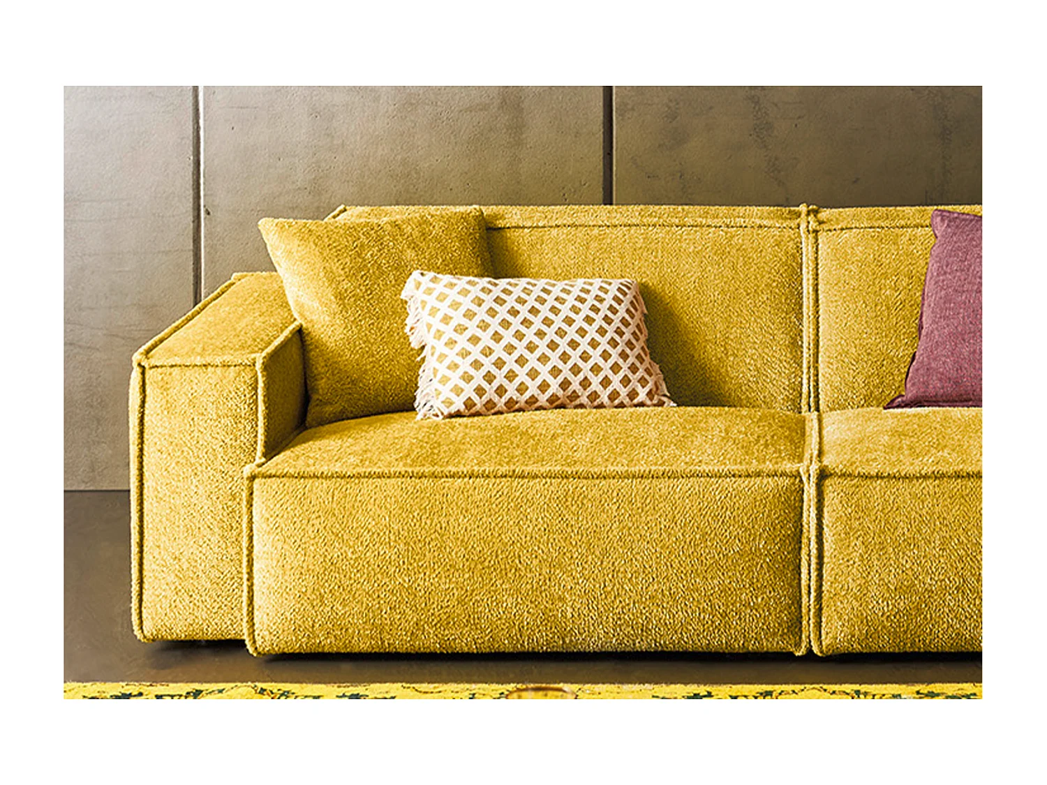 Sofa - Gelb Webstoff - SAMU