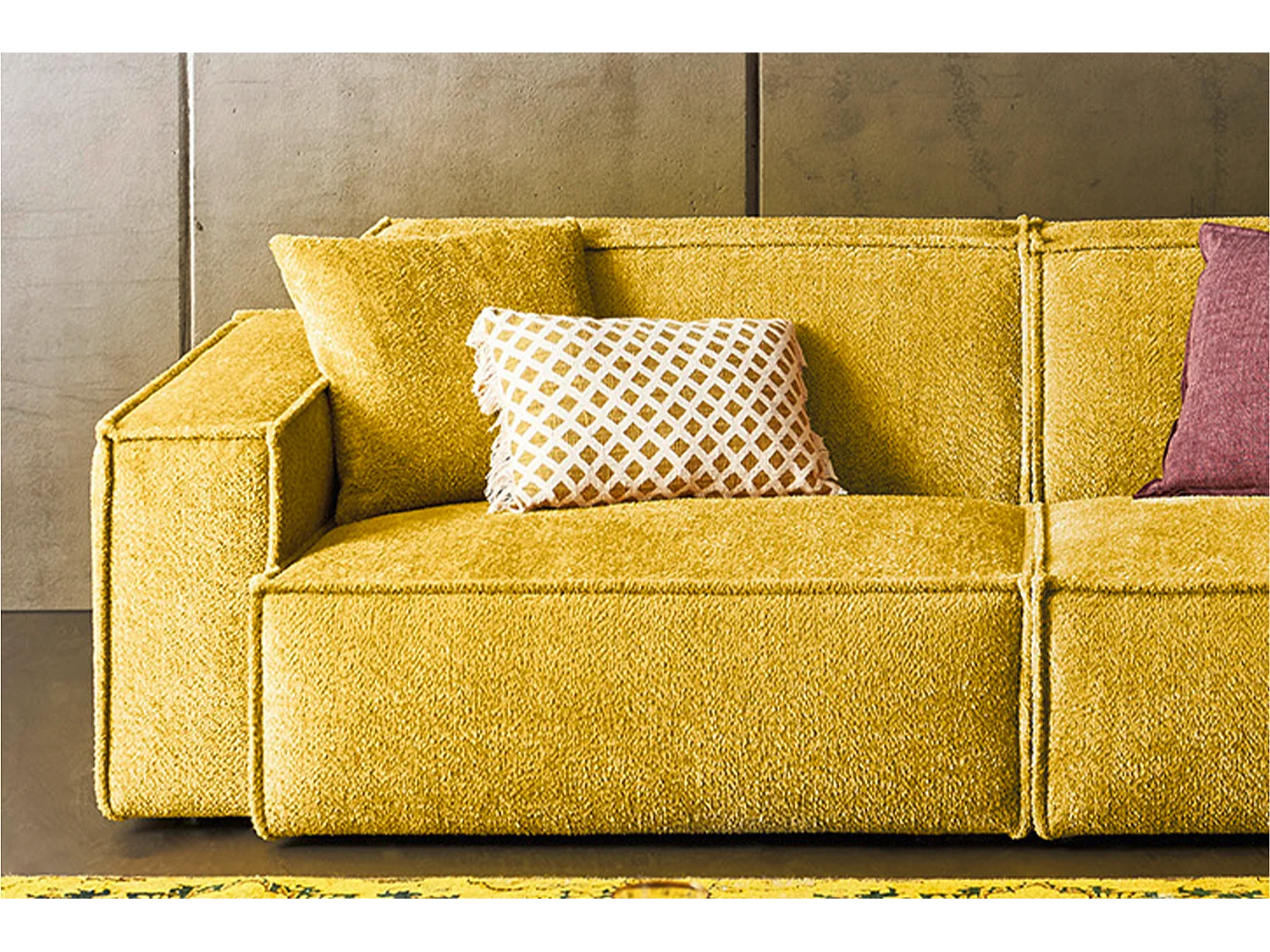 Sofa - Gelb Webstoff - SAMU