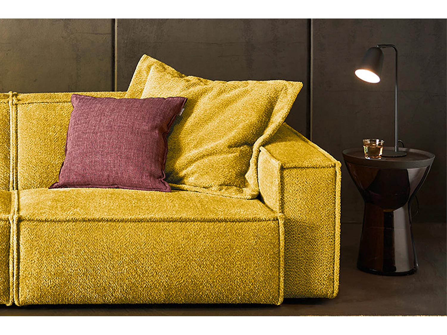 Sofa - Gelb Webstoff - SAMU