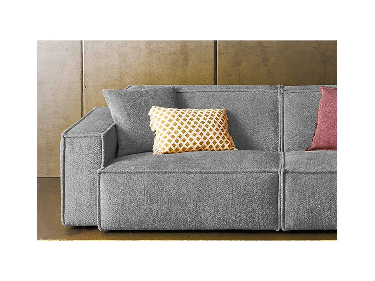 Canapé - Gris tissu tissé - SAMU