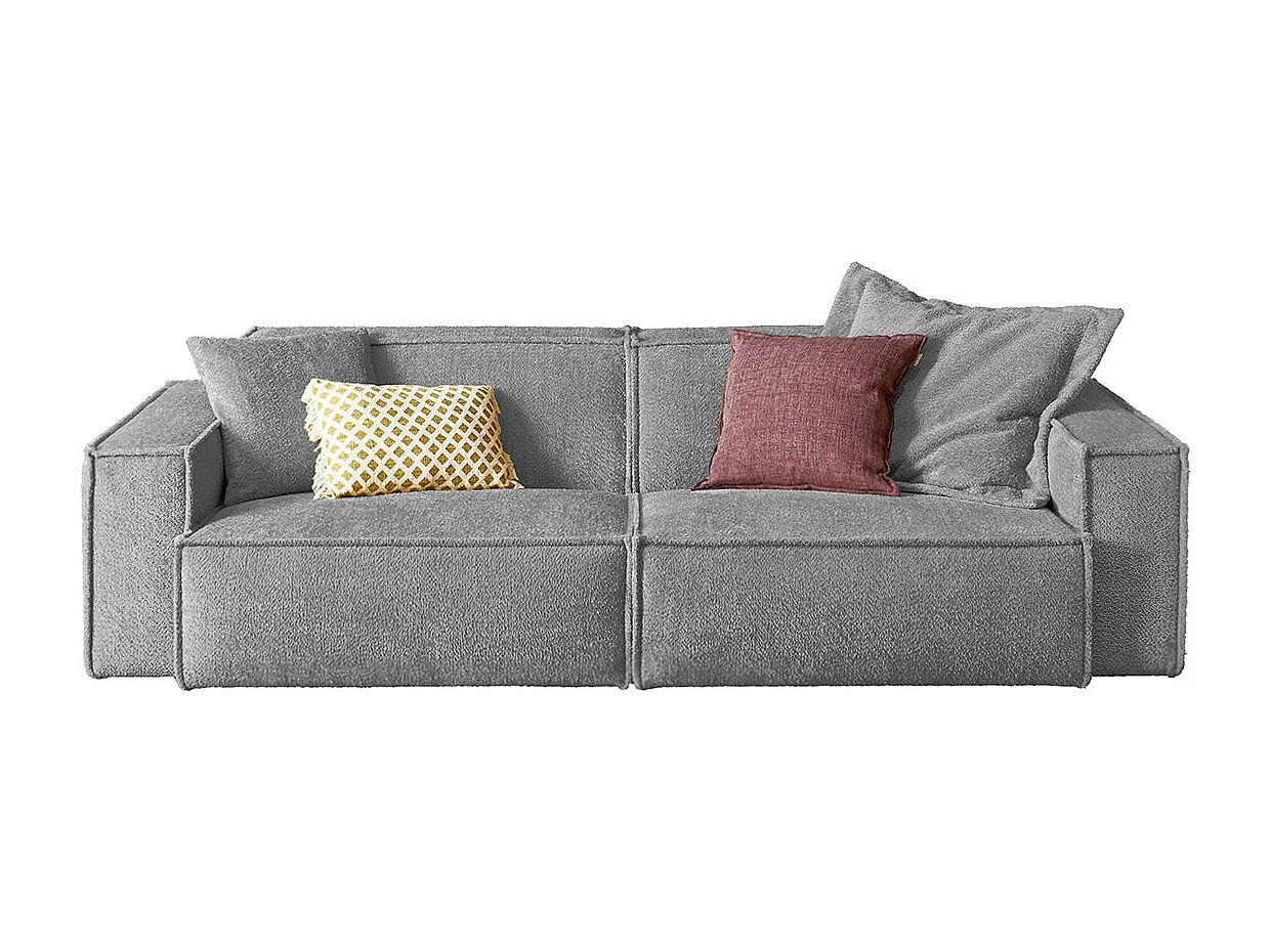 Sofa - Grau Webstoff - SAMU