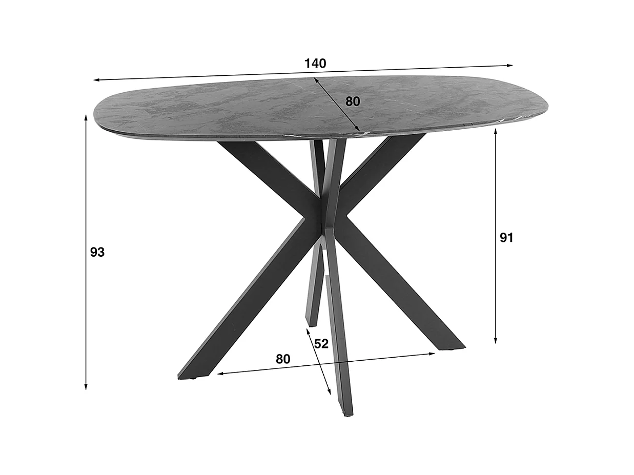 Bartisch - Schwarz Holz - 140 x 80 cm - SESTA