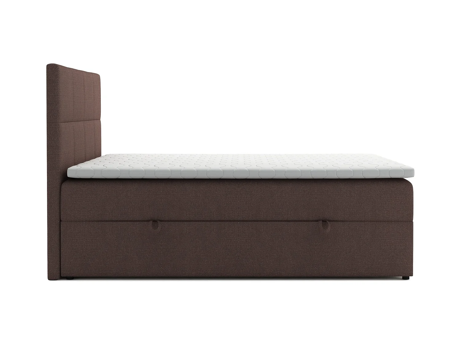 Lit Boxspring Betty avec 2 caissons de lit, lit rembourré dimensions: 160x200, couleur: brun, tissu velours