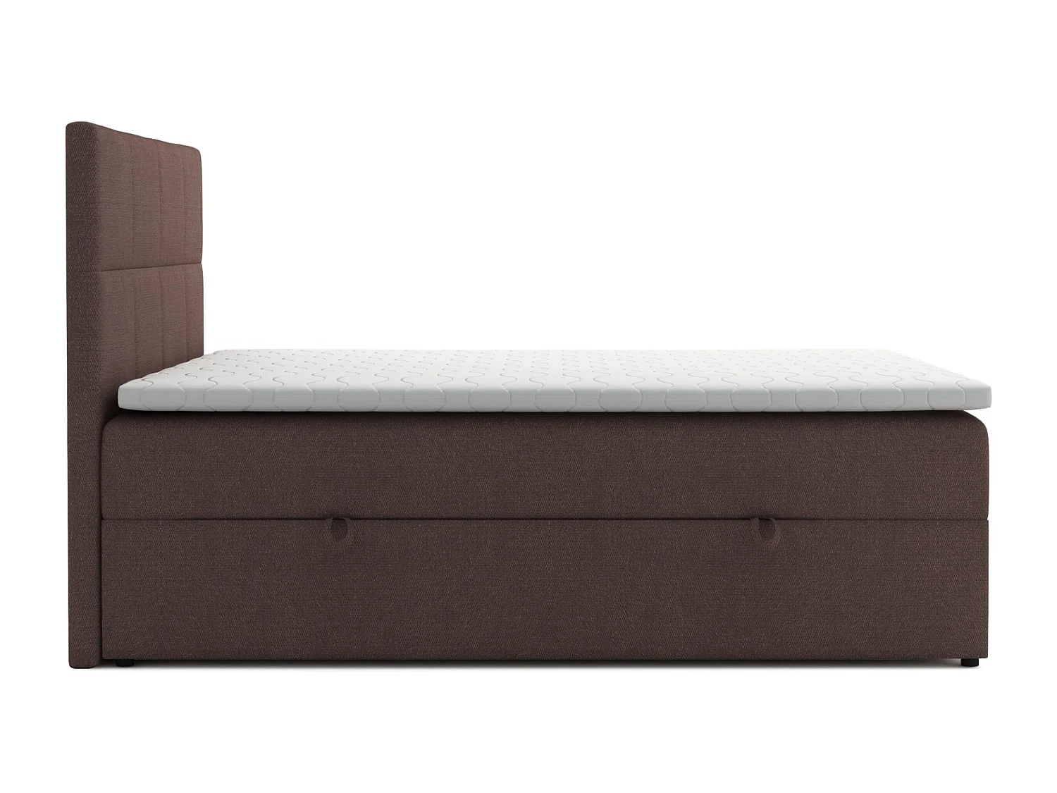 Lit Boxspring Betty avec 2 caissons de lit, lit rembourré dimensions: 180x200, couleur: brun, tissu velours