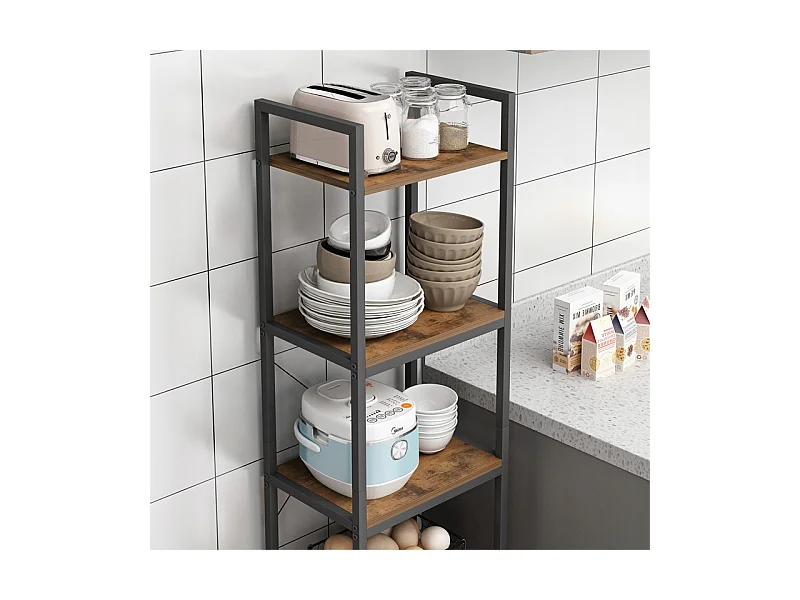 Libreria a scala alta a soppalco in metallo industriale 154 cm