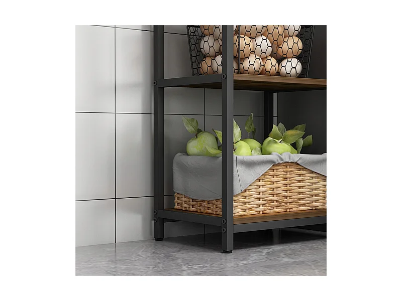 Libreria a scala alta a soppalco in metallo industriale 154 cm