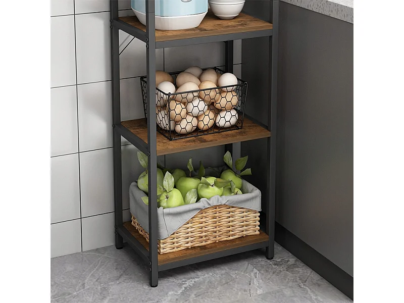 Libreria a scala alta a soppalco in metallo industriale 154 cm