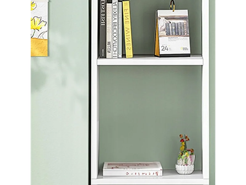 Libreria a muro bianca alta Scandinavian pole loft cabinet