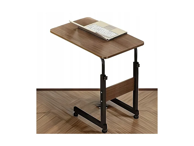 Table portable sur roulettes bureau de chevet mobile réglable en hauteur