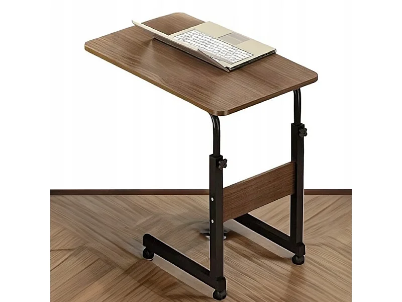 Tavolo per computer portatile su ruote scrivania mobile da letto regolabile in altezza