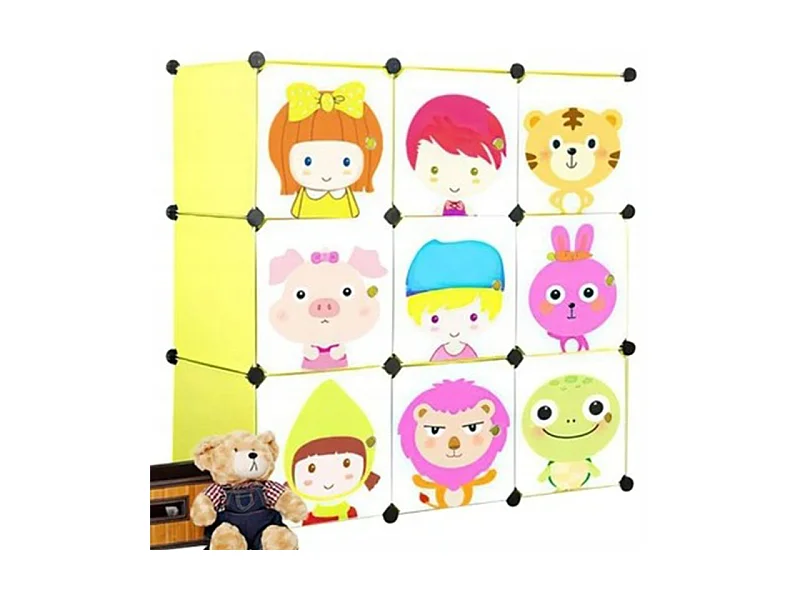 Modulaire kledingkast 5 legplanken boekenkast poolkast wit