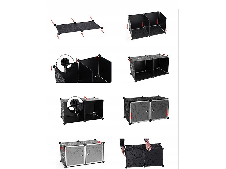 ARMOIRE MODULAIRE ÉTAGÈRE GARDE-ROBE POUR ENFANTS POUR JOUETS VÊTEMENTS COLORÉE XXL