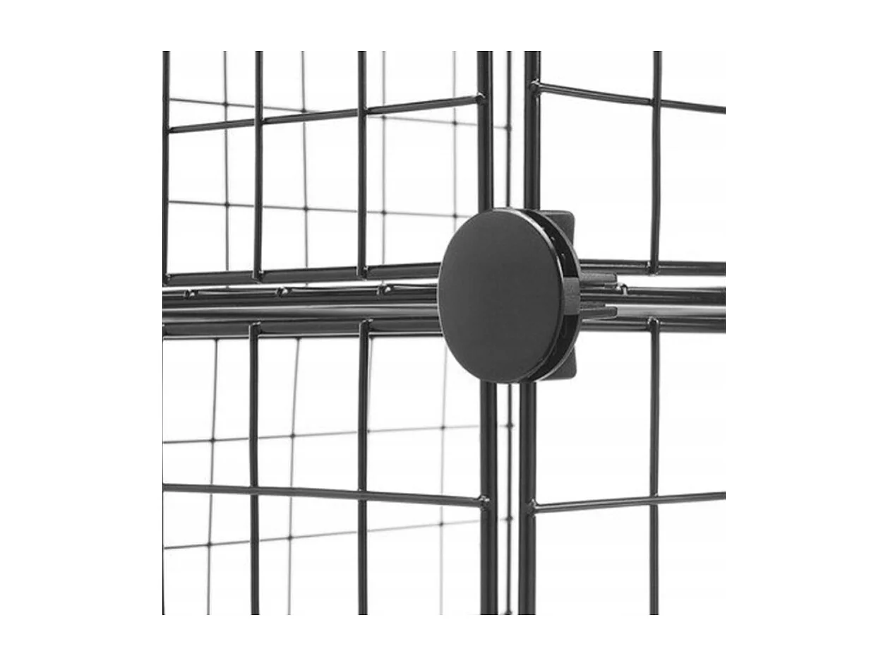 Recinto in metallo nero per cane gatto cucciolo coniglio 108 cm