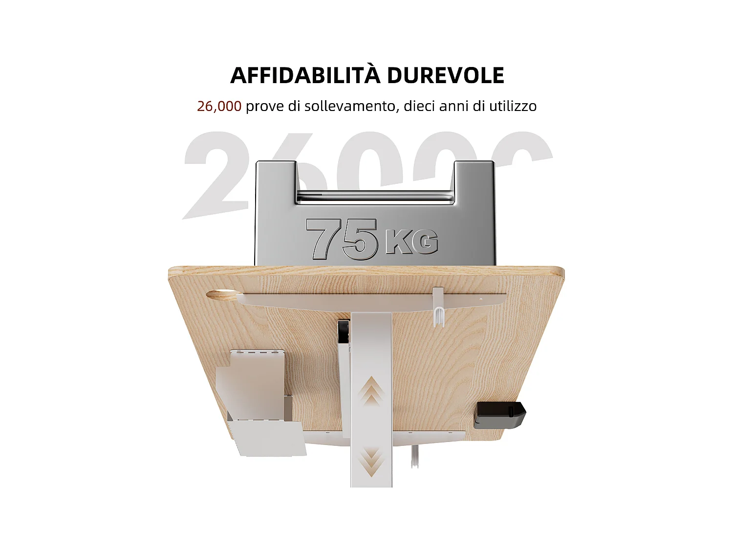 Scrivania elettrica regolabile in piedi e da seduti 140x70 cm–Altezza regolabile – Memoria e sistema anti-collisione – Porte USB-A e Tipo-C – Colore legno naturale