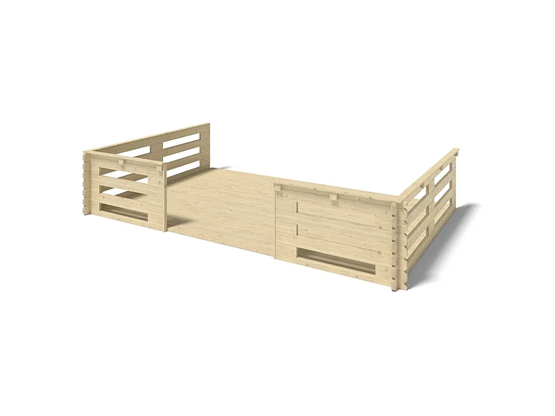 Veranda - 15.00 m2 - 5.00m x 3.00m - colore: naturale - DOM616 - ALTANKA