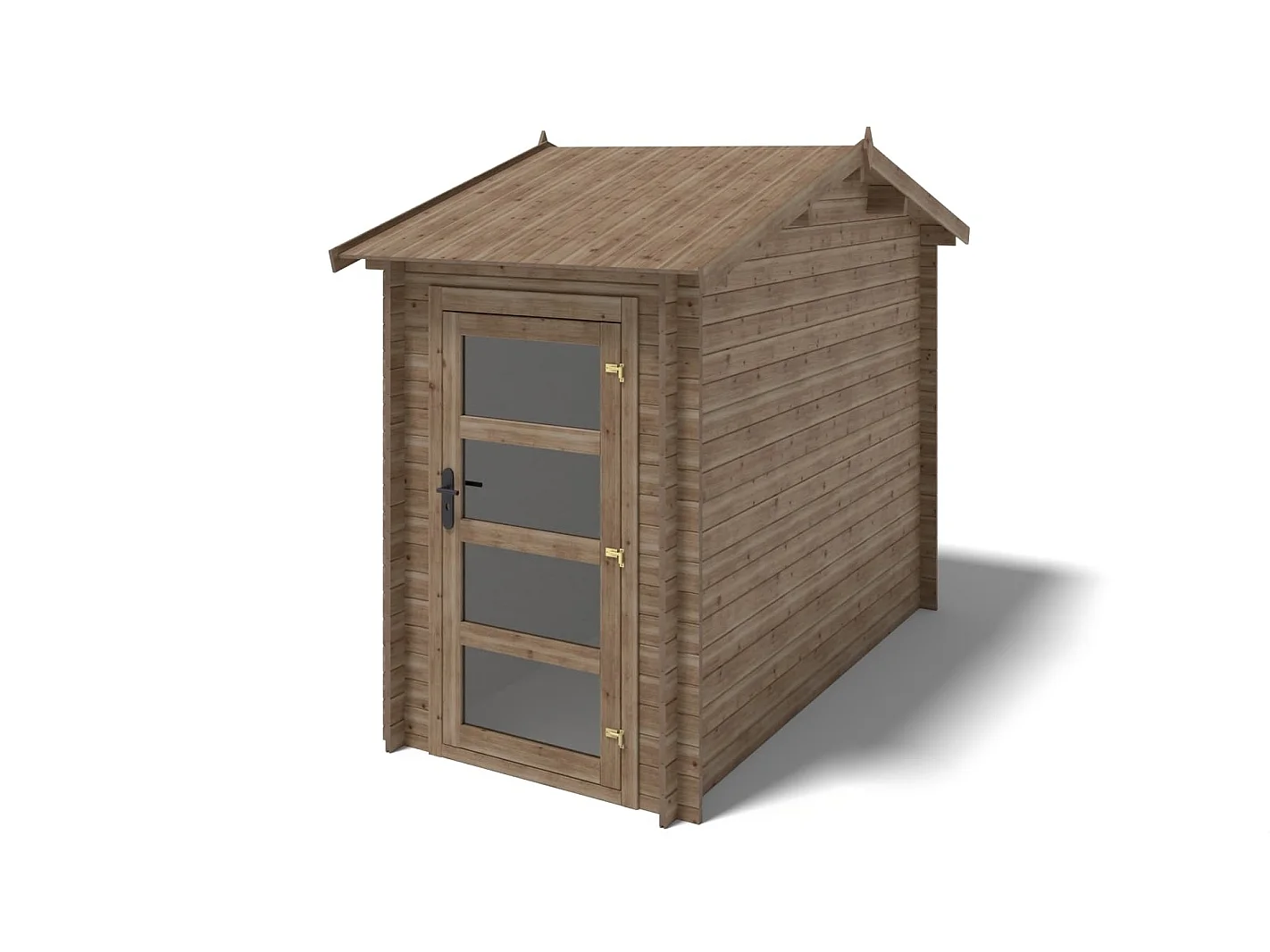 Casetta da giardino in legno – 1.5x3 m con estensione 1.5x2.76 m - 4.5 m² - DOM673+DOS194 - ALTANKA