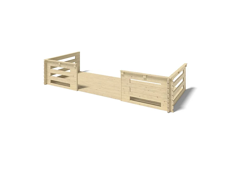 Veranda - 10.00 m2 - 5.00m x 2.00m - colore: naturale - DOM615 - ALTANKA