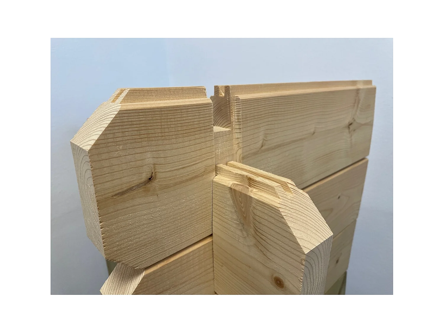 Terrasse en bois avec balustrade pour abri en bois - 12m2 - 6m x 2m - couleur: naturel - DOM555 - ALTANKA