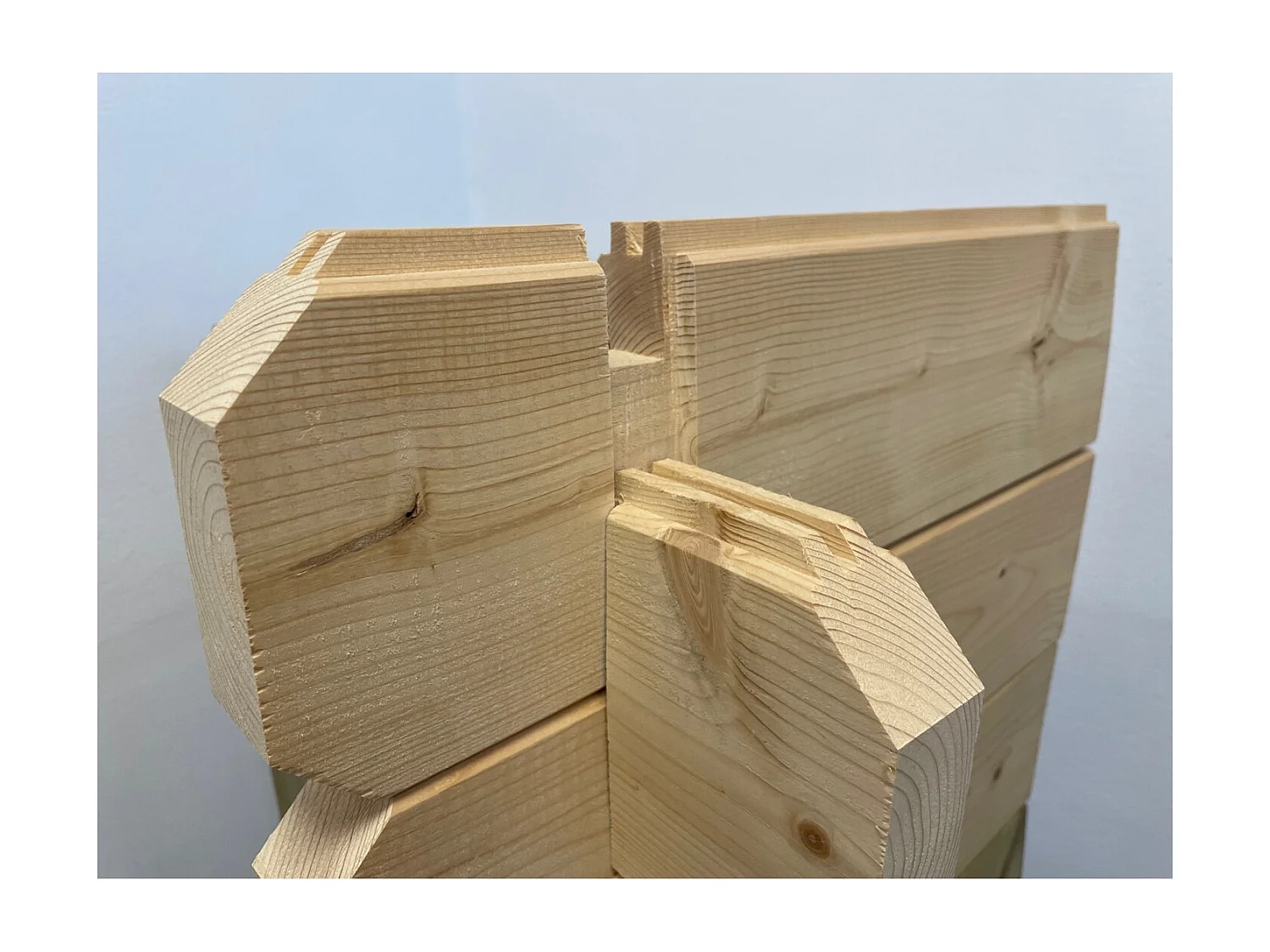 Terrasse en bois avec balustrade pour abri en bois - 12m2 - 6m x 2m - couleur: naturel - DOM555 - ALTANKA