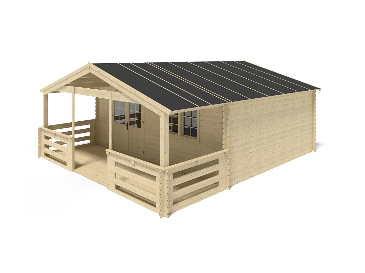 Veranda - 12 m2 - 6m x 2m - colore: naturale - DOM555 - ALTANKA