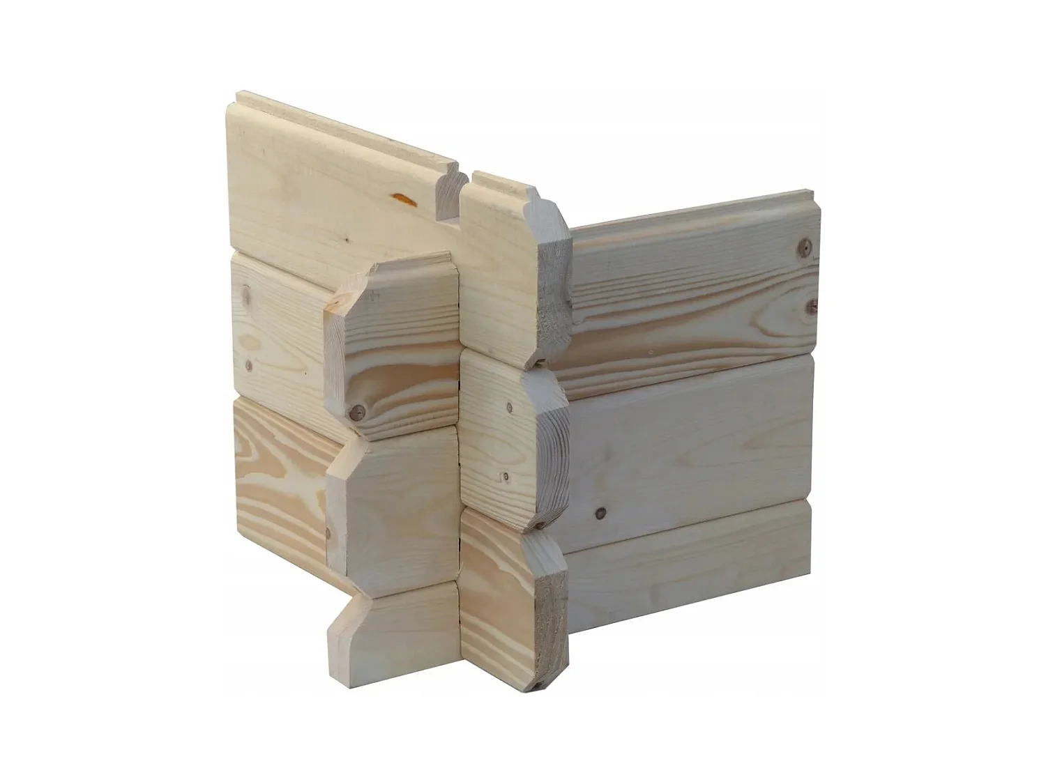 Terrasse en bois avec balustrade pour abri en bois - 8m2 - 4m x 2m - couleur: naturel - DOM18 - ALTANKA