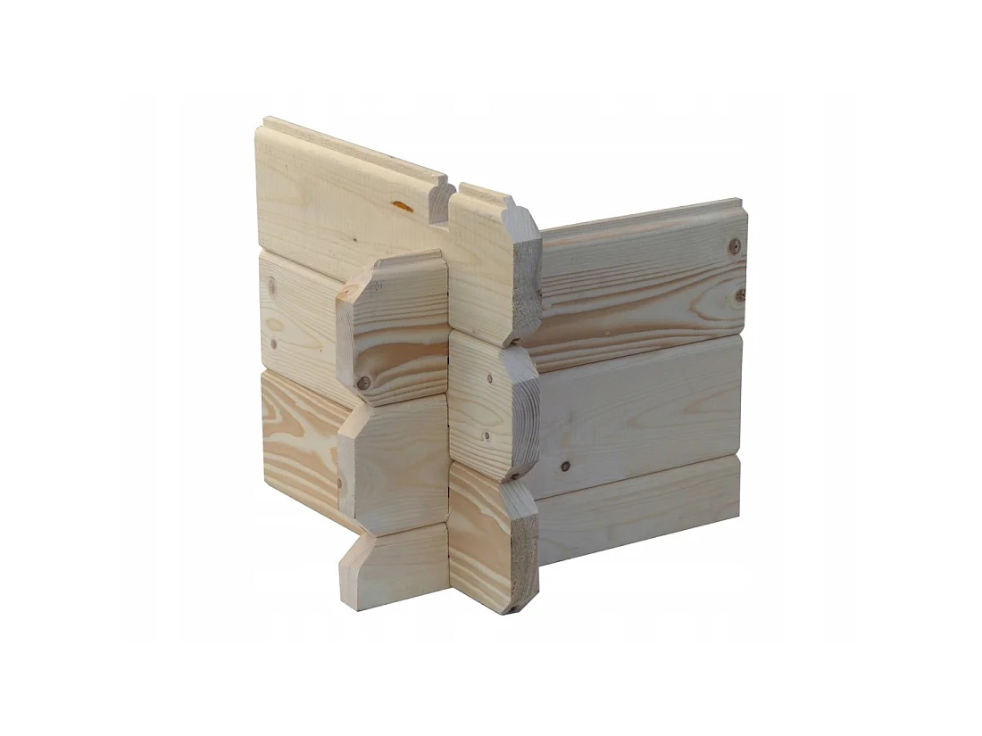 Terrasse en bois avec balustrade pour abri en bois - 8m2 - 4m x 2m - couleur: naturel - DOM18 - ALTANKA