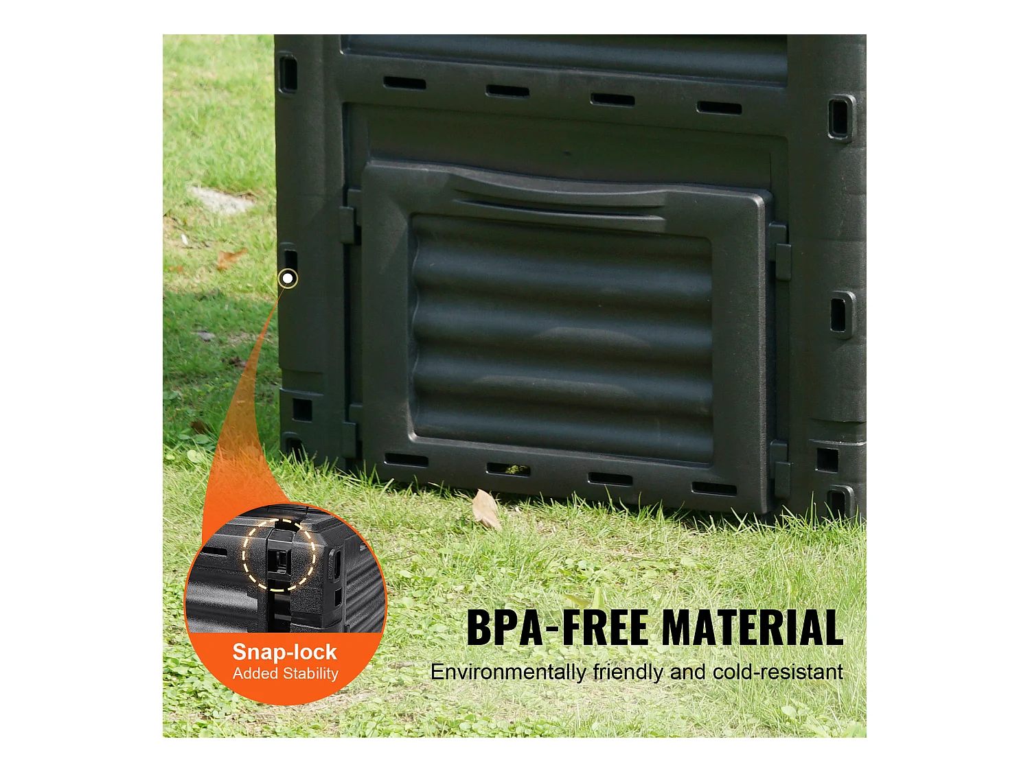 Conteneur de Compost pour Jardin SucceBuy, 300 L, Composteur Sans BPA, Grand, Facile à Ensemencer