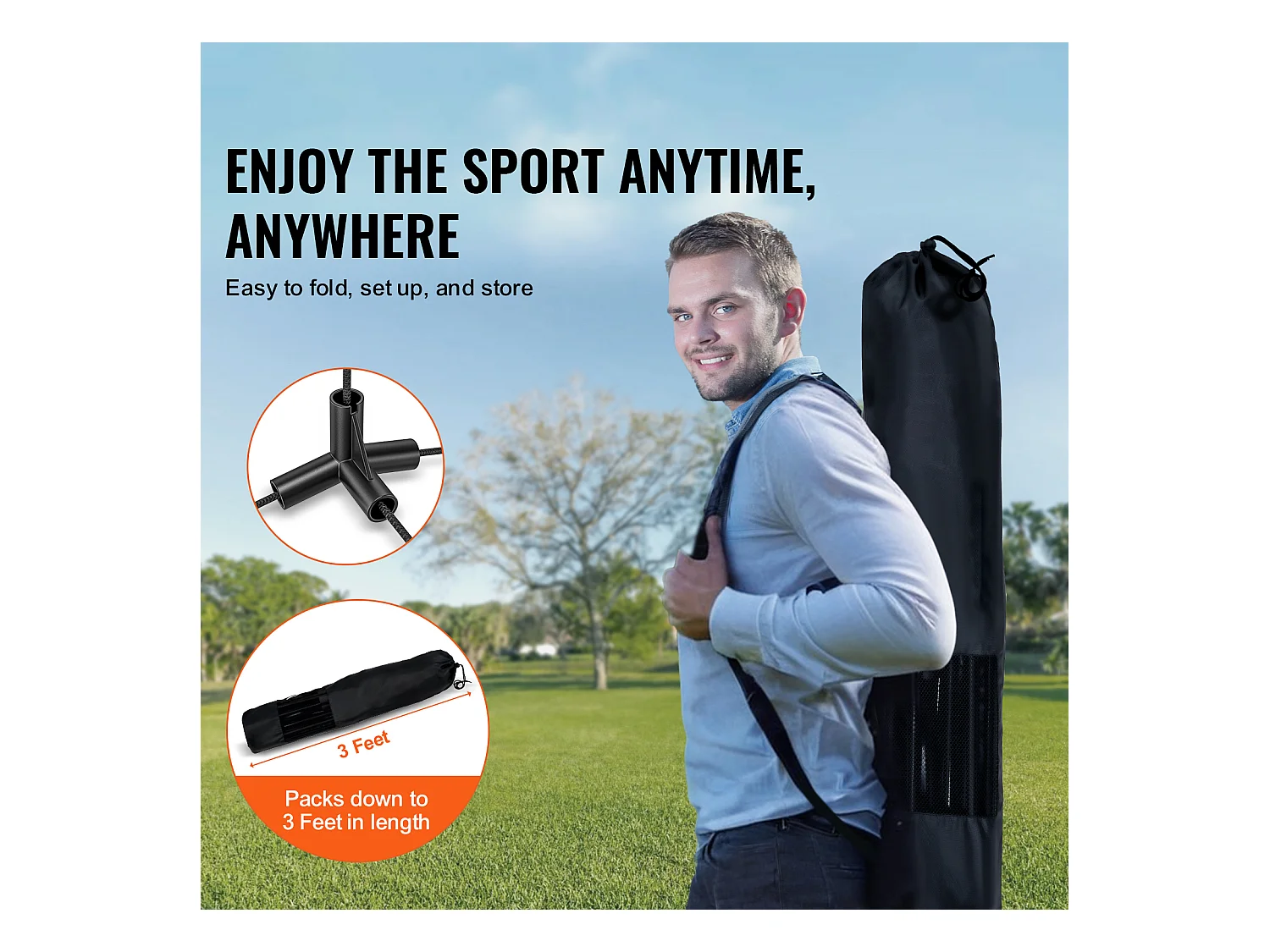 Filet de Badminton, SucceBuy Ensemble de Filets de Badminton Portables 510 cm pour Tennis, Pickleball et Volley-ball