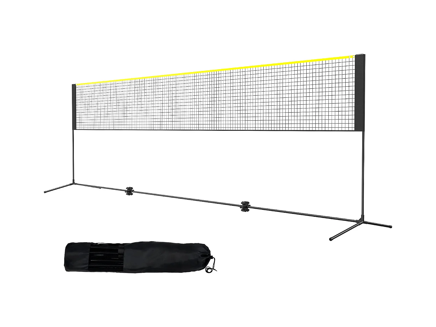 Badmintonnetz, SucceBuy Tragbares Badmintonnetz-Set 510 cm für Volleyball, Pickleball und Tennis