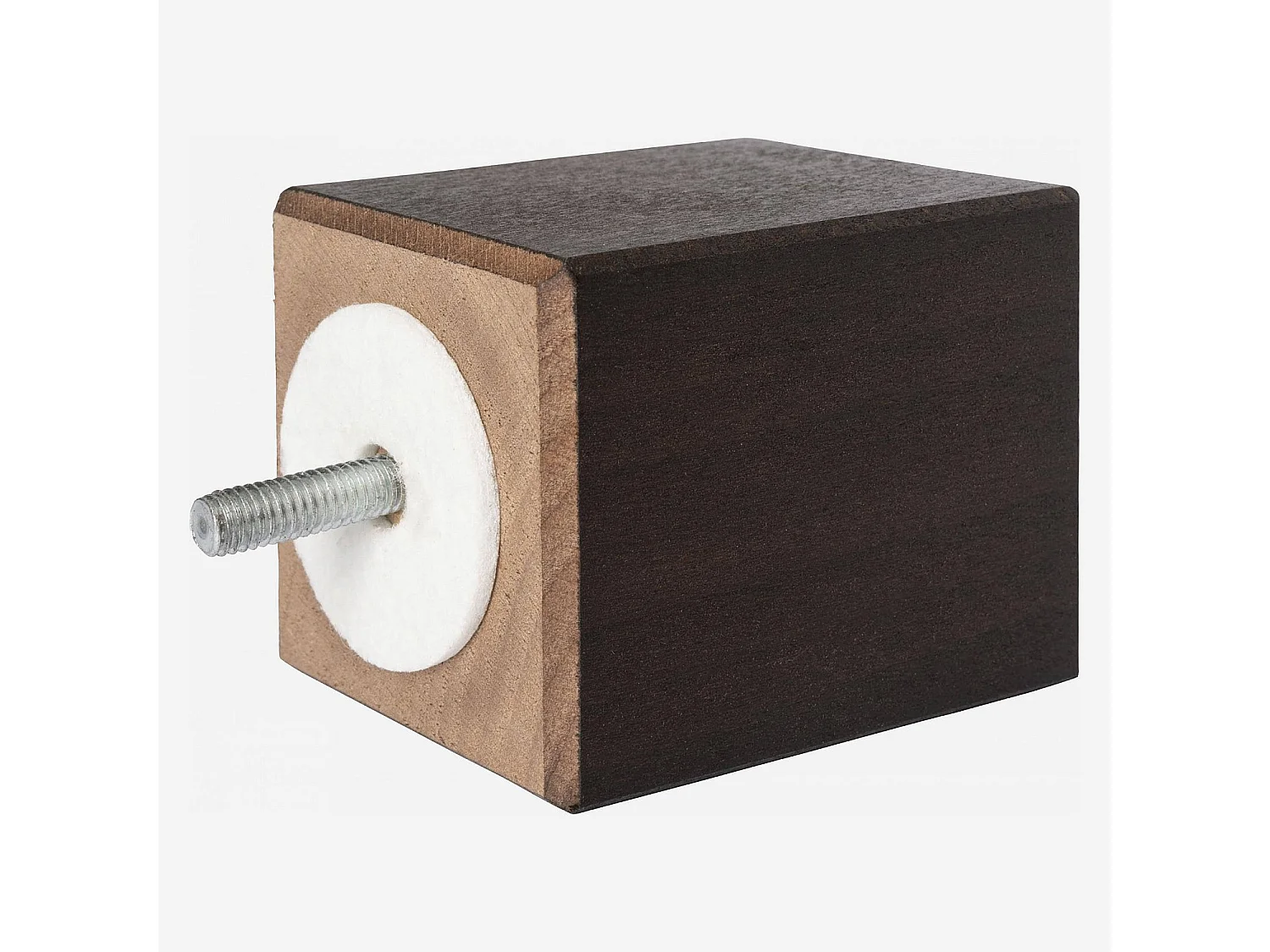 Habitat - Set de 4 pieds de lit universels cubiques en hêtre -  8,5 cm - Noir - Quatro