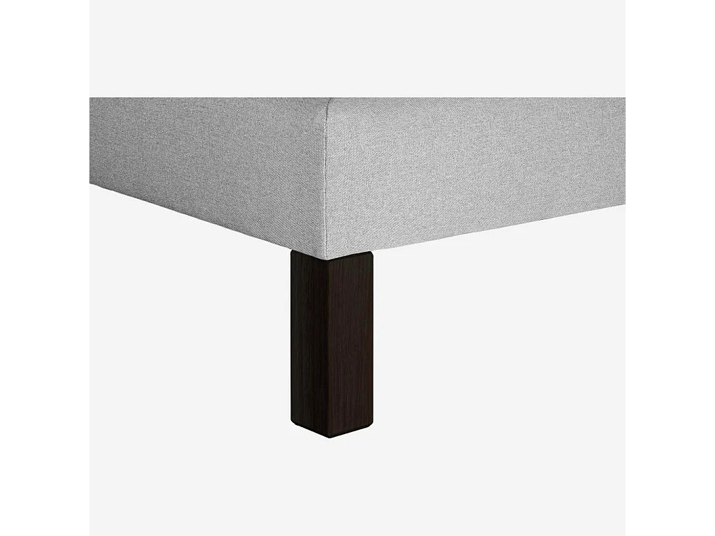 Habitat - Set de 4 pieds de lit universels cubiques en hêtre - 16 cm - Noir - Quatro