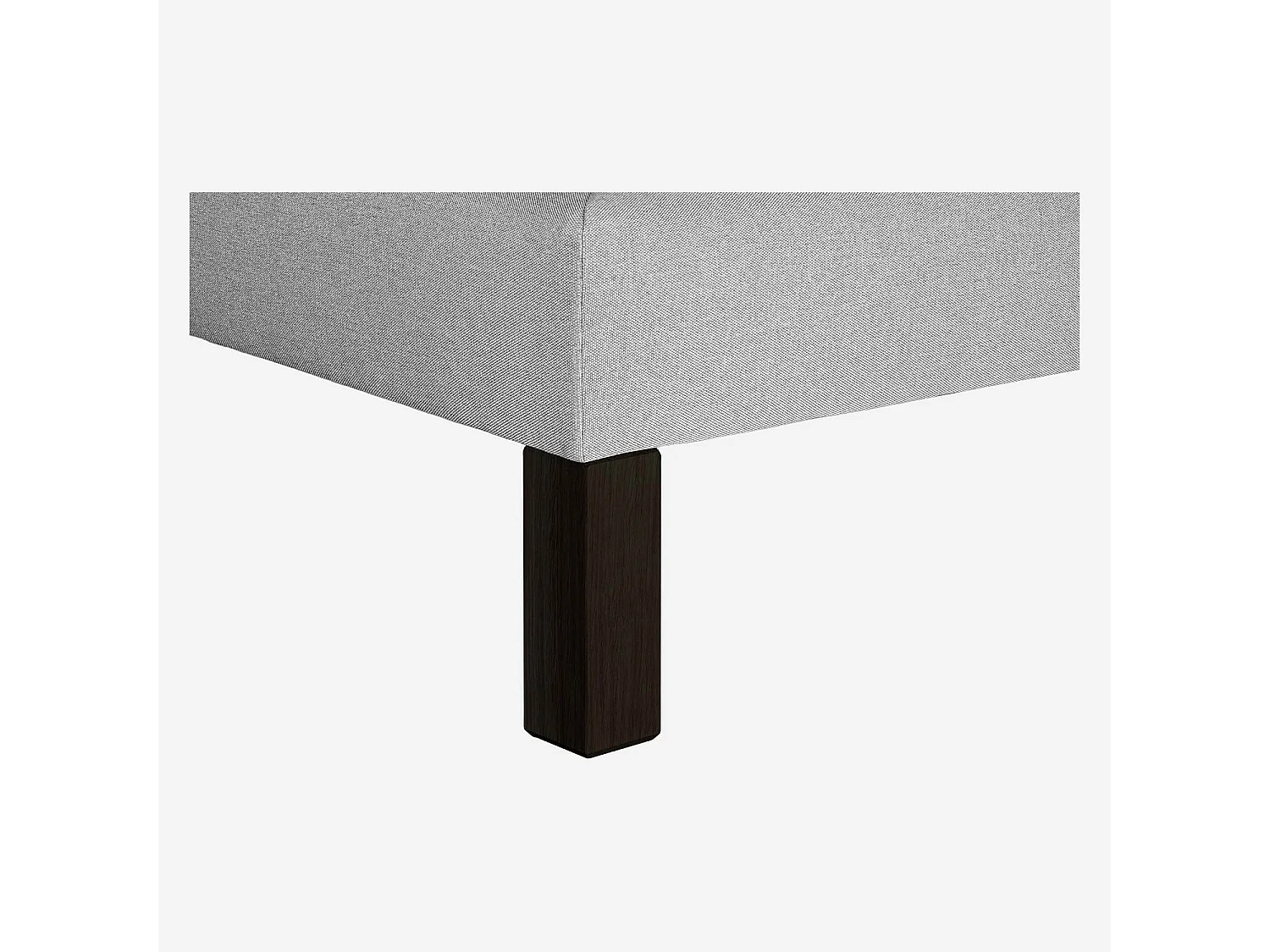 Habitat - Set de 4 pieds de lit universels cubiques en hêtre - 16 cm - Noir - Quatro