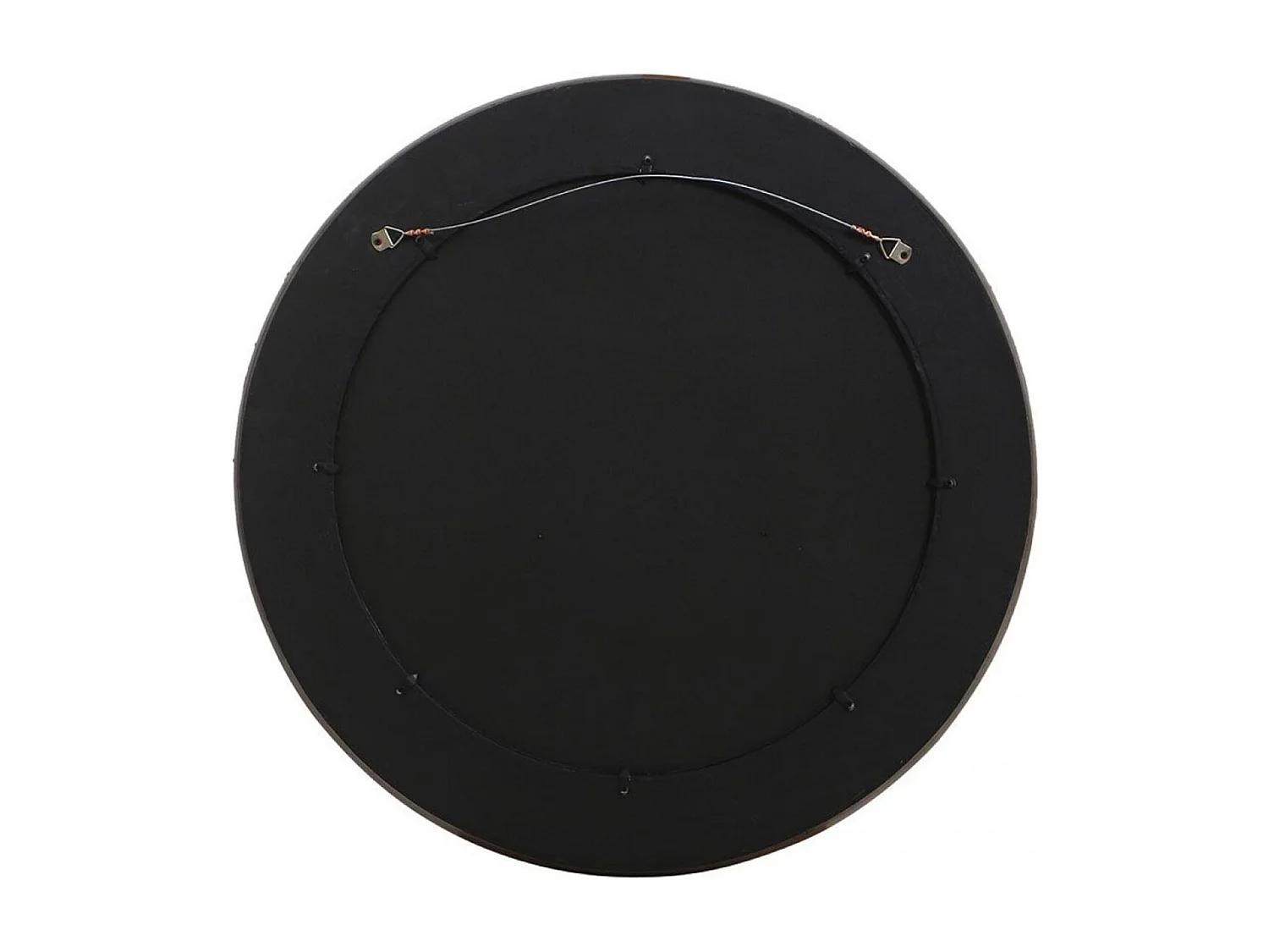 Miroir rond argenté vieilli MDF Gris - Charme Interior's