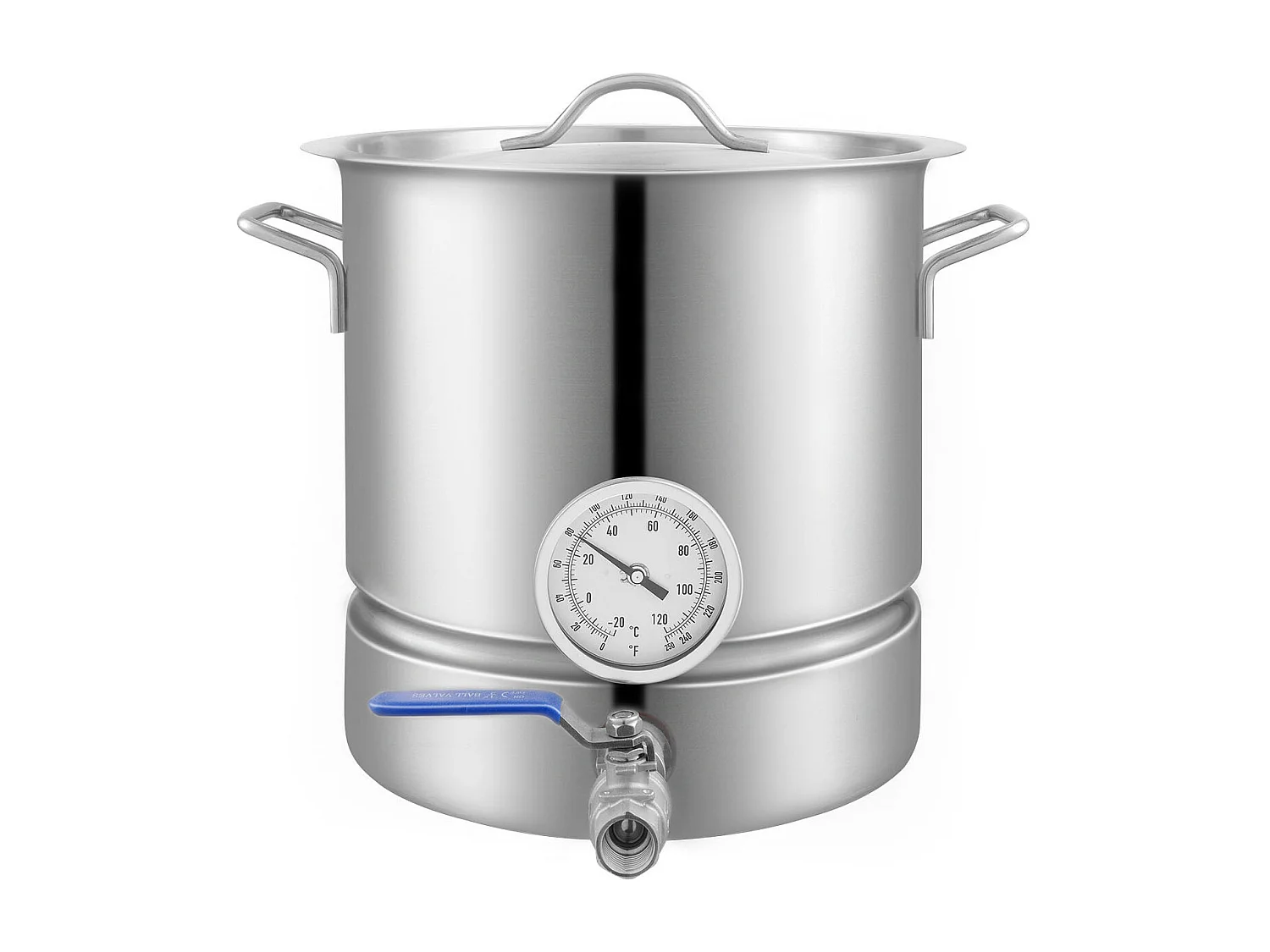 Caldera de Elaboración de Cerveza SucceBuy de Acero Inoxidable de 19L, Hervidor de Fondo Triple, Suministros de Elaboración de Cerveza Casera, Tapa, Termómetro