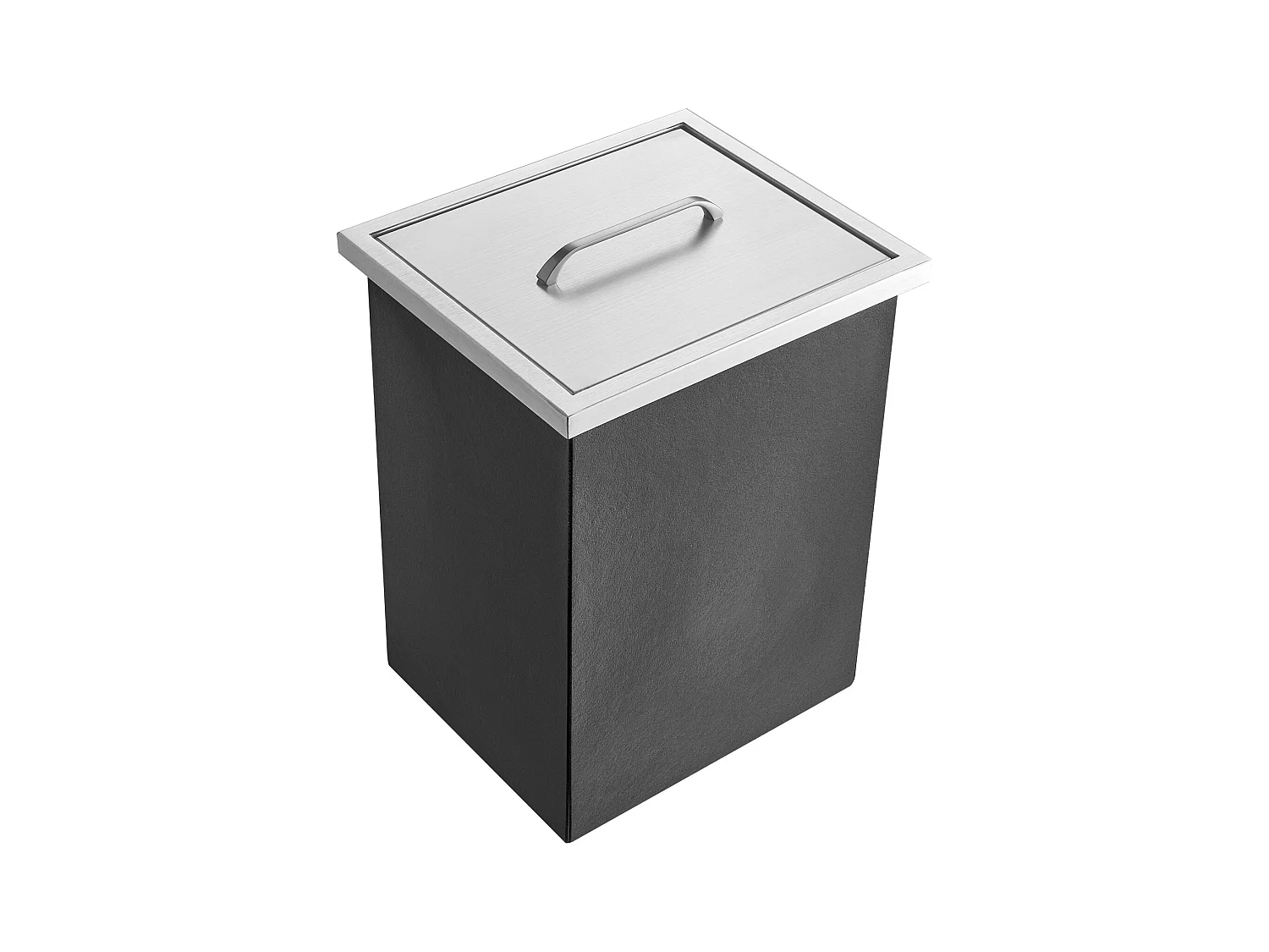 Coffre à Glace Encastrable SucceBuy, 35,6 x 30,5 x 45,7 cm, Glacière en Acier Inoxydable avec Couvercle