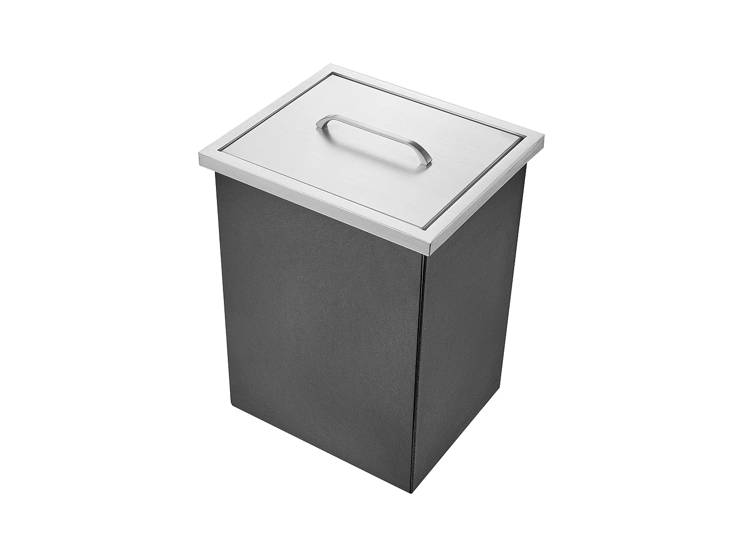 Coffre à Glace Encastrable SucceBuy, 35,6 x 30,5 x 45,7 cm, Glacière en Acier Inoxydable avec Couvercle