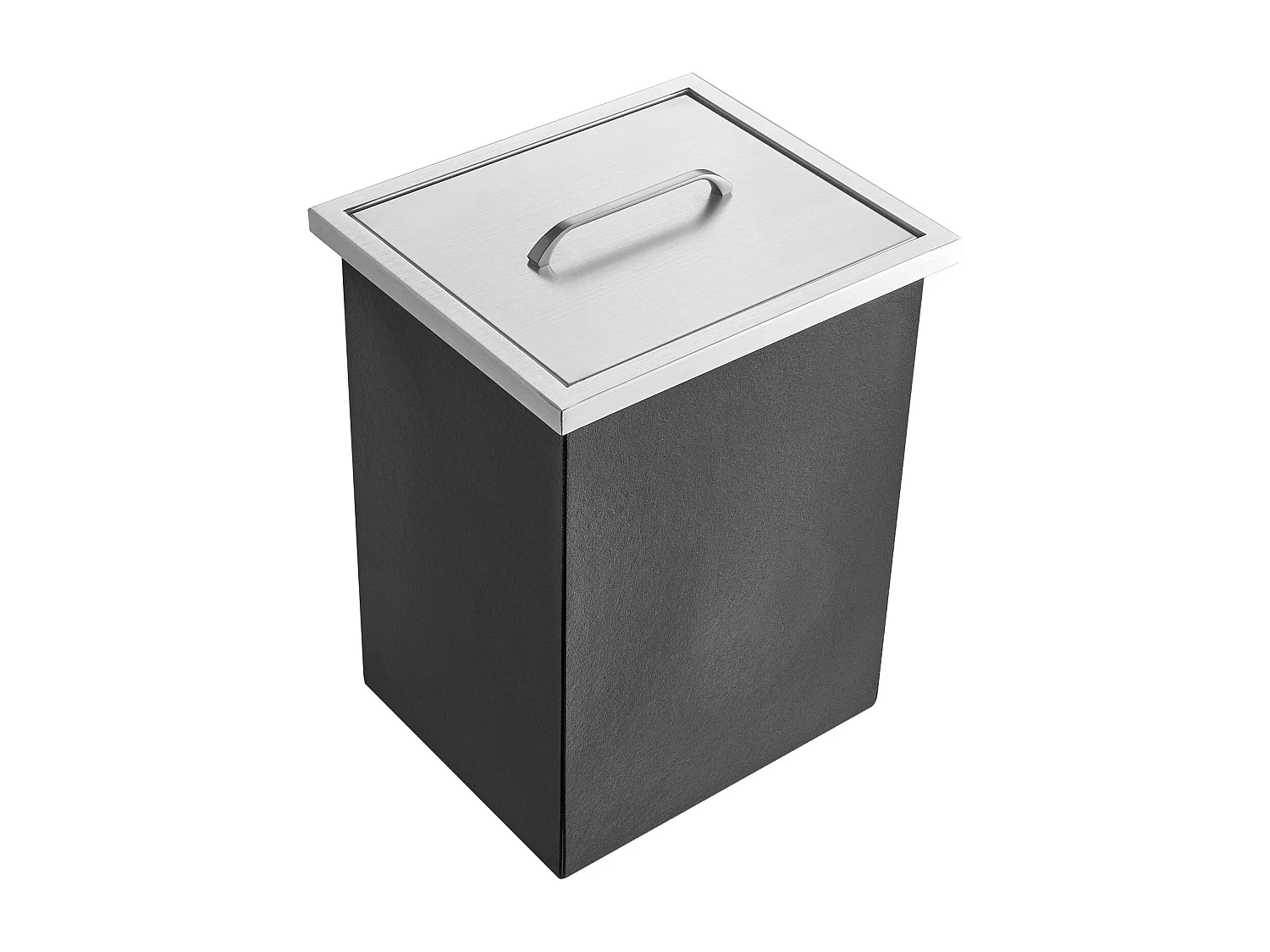 Coffre à Glace Encastrable SucceBuy, 35,6 x 30,5 x 45,7 cm, Glacière en Acier Inoxydable avec Couvercle